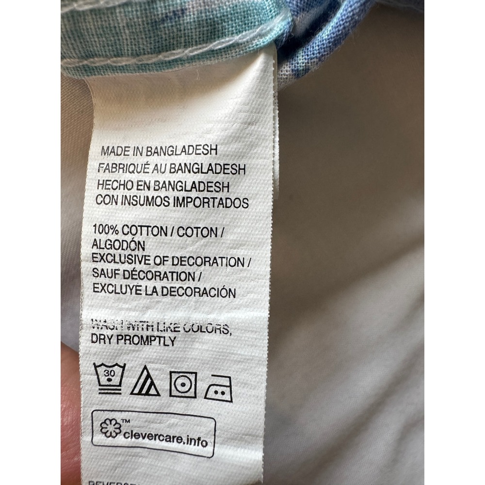 IZOD Saltwater Relaxed Classics Floral Palm Leaf Short Sleeve Shirt Tropical L - Picture 6 of 11